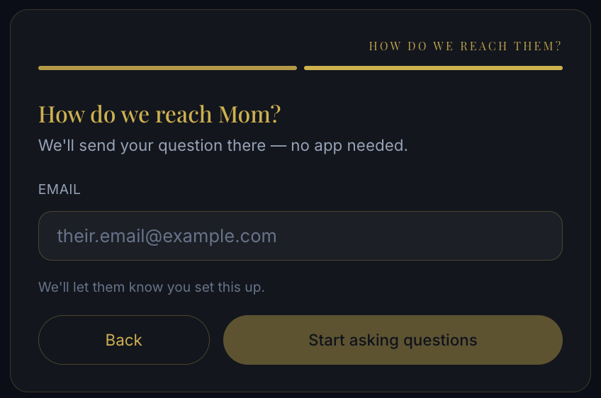 How do we reach them email step